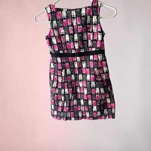 Milly Pink and Black Owl Pattern Dress